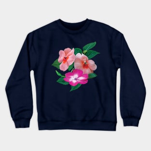 Impatiens - Orange and Pink Impatiens Crewneck Sweatshirt